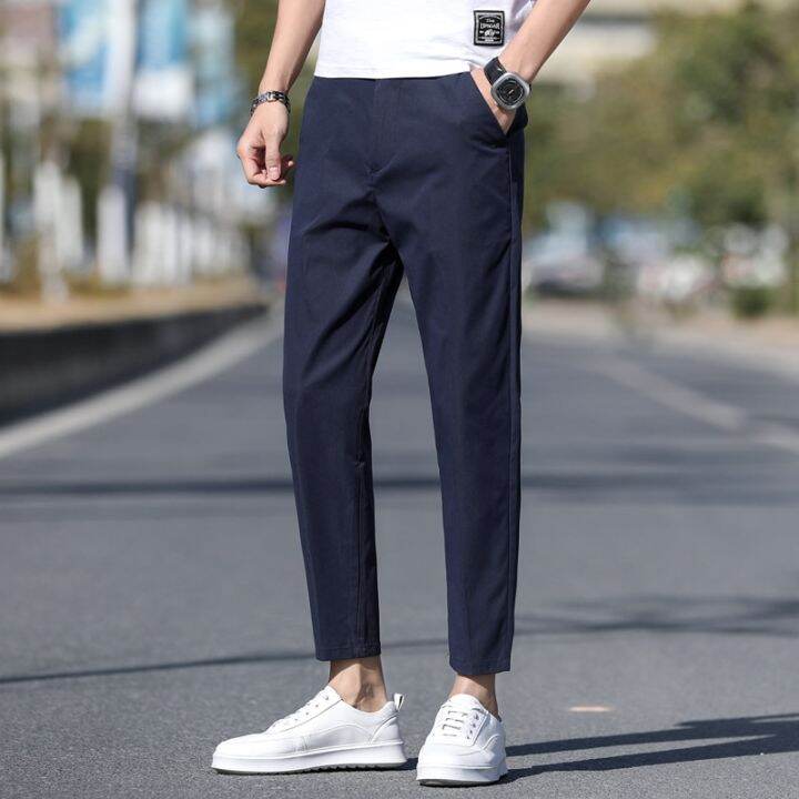 casual-pants-mens-summer-new-men-pants-black-blue-ankle-length-pants-gray-slacks-man-pantalon