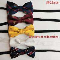 5Pcs/Pack of Childrens Suits  Bow Ties  Student Show Collar Flowers  Babys First Birthday Party  Banquet Clothing Accessories Boys Clothing