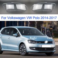 สำหรับโวล์คสวาเก้น VW โปโล2014 2015 2016 2017กระจกไฟหน้ารถไฟหน้าเคสใสเปลี่ยนโป๊ะหลอดไฟพีวีซีที่ร่ม