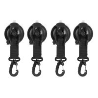 4pcs Universal ABS Tent Camping Suction Cup Anchor With Attachment Hook Home Office Reusable Easy Install For Car Side Awning