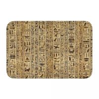 【cw】Ancient Egypt Egyptian Non-slip Doormat Hieroglyphs On Papyrus Bath Bedroom Mat Outdoor Car Indoor Modern Decor