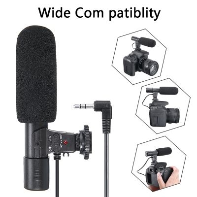Professional 3.5mm External Audio Stereo Cable Microphone Black Interview Recorder Mic For Canon Nikon Sony DSLR Camera