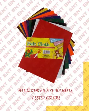 Black Felt Fabric Adhesive Sheets (10 Count) Multipurpose Velvet