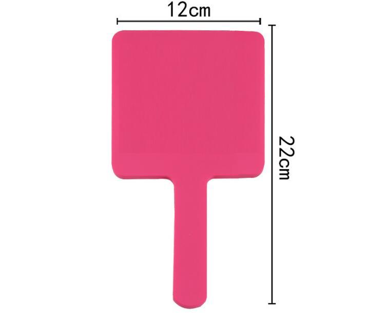 1pcs Large size 12x22cm Square Hand Makeup Mirror HandleCosmetic Mirror Girls Handheld Dressing Vanity Beauty Make Up Mirrors