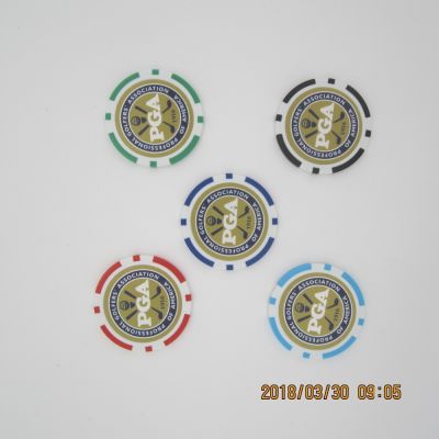 12EA new design pga golf poker chip ball marker many color 40cm dia 11.5g best seller golf ball marker Towels