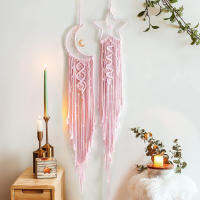 Boho เครื่องดักฝันดาวรุ่ง,สินค้ามาใหม่แขวนผนังนักฝันอุปกรณ์ตกแต่งสีชมพูของขวัญอวยพรสำหรับเพื่อนเด็กสาววัยรุ่น