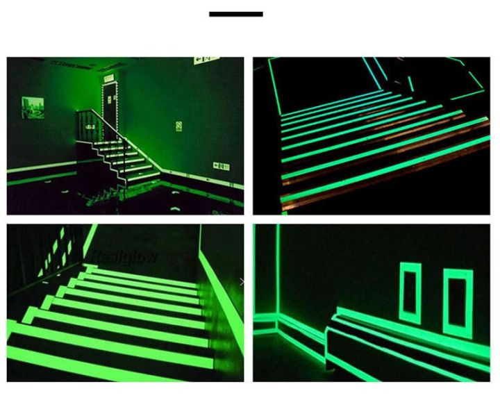 hot-k-เทปเรืองแสง3เมตรเทปสติกเกอร์เรืองแสงในสีเขียวเข้มเรืองแสงมีกาวในตัวเทปเตือนตกแต่งปลอดภัยความปลอดภัย