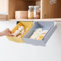 Under drawer Storage Box Paste Style Office Stationery Kitchen Storage Box Self adhesive Under Desk Drawer Makeup Organizer