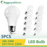 KPS 5ชิ้นล็อต LED E27หลอดไฟ LED E14ไฟ LED AC 220V 240V 24W 20W 15W 12W 9W 6W 3W Spotlight ประหยัดพลังงาน E27โคมไฟ Lampada