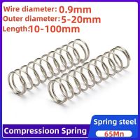 【LZ】 Cylindrical Helical Coil Compressed Backspring Shock Absorbing Pressure Return Small Compression Spring 65Mn Steel WD 0.9mm