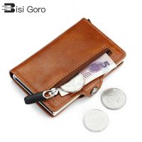 【LZ】 Coins Pocket PU Leather Card Holder Safety Multifunctional Card Case Short Card Wallet for Men and Women RFID Blocking Money Bag