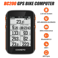 CooSpo BC200 จักรยานคอมพิวเตอร์ GPS ไร้สาย Speedometer จักรยานเครื่องวัดระยะทาง 2.6in Bluetooth 5.0 ANT + APP Sync Slope ระดับความสูง-fi9o