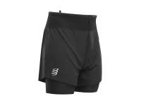 Compressport กางเกงวิ่งเทรลขาสั้น Trail 2-in-1 Short Black