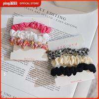 PING3693 3pcs แฟชั่นสำหรับผู้หญิง ผ้าชีฟองเส้นด้าย scrunchies ที่มัดผม อีลาสติก เชือกมัดผม ฤดูร้อนฤดูร้อนฤดูร้อน อุปกรณ์เสริมผม ยางรัดผม สำหรับผู้หญิง