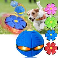 2023 New Pet Dog Toy Magic Flying Saucer Ball Durable Soft Rubber Interactive Throwing Ball For Small Medium Large Dogs Toys
