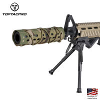 TOPTACPRO Tactical Suppressor 7  Cut Muffler Heat Shield Sleeve Silencer Cover Military Army Paintball Camouflage Suppressor Cover Multicam 8503