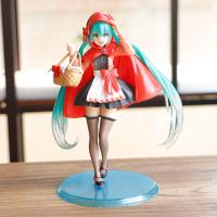 Toystoreshop โมเดลโมเดลหุ่นการ์ตูนอนิเมะญี่ปุ่นหมวกแดงขนาดเล็ก Hatsune Miku Hatsune Miku ขนาด18ซม. ของเล่นหุ่นแอ็คชั่นทำจาก PVC ตุ๊กตาของเล่นเพื่อเป็นของขวัญคริสต์มาสสำหรับเด็ก