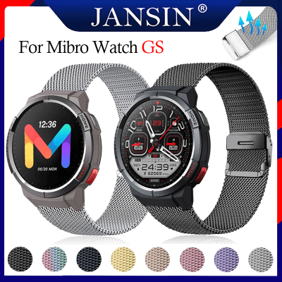 Jansin สายนาฬิกา Mibro Watch GS สาย นาฬิกาอัจฉริยะ Mibro GS สายรัดสแตนเลสของ Mibro Watch GS สาย