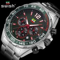 SWISH/SWISH watch mens fashion simple luminous calendar sports mens watch steel belt quartz watch SW192 【QYUE】