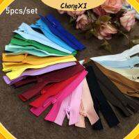 CHONGXI 5pcs/set ขายร้อน เครื่องประดับเสื้อผ้า DIY 19 สี ซิปเสื้อผ้าตุ๊กตา มินิซิป สมุดเย็บผ้าแฮนด์เมด ตัดเย็บเสื้อผ้า