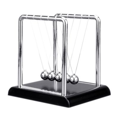 แบบพกพา Newtons Cradle บาลานซ์ลูกบอลโลหะวิทยาศาสตร์ของเล่นวิชาฟิสิกส์ฟิตเนสฟิงเกอร์บอลของเล่นสำหรับเดสก์ท็อปป้องกันความเครียด