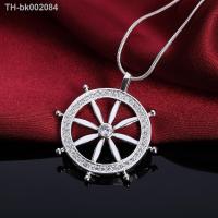 ✧ Fashion Classic 925 Sterling Silver Necklace For Women Jewelry crystal Exquisite Sailor rudder Pendant birthday gifts party