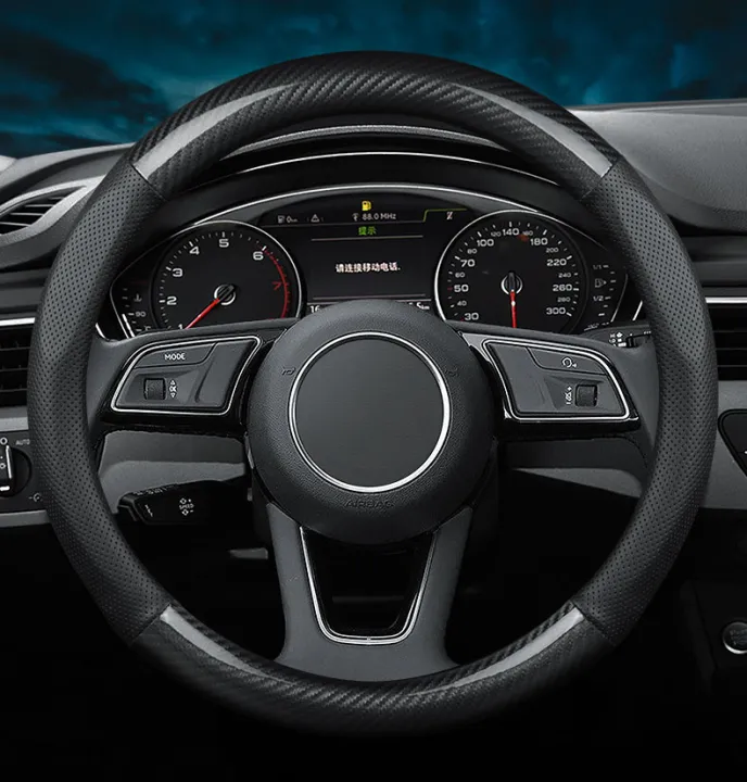 Isuzu Carbon Fiber Penutup Stereng Steering Wheel Cover Fit DMax MUX