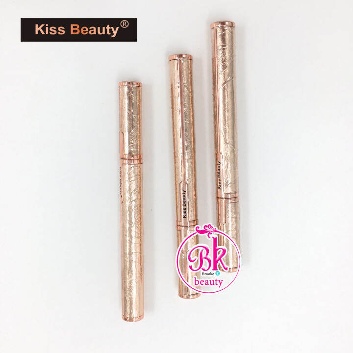 อายไลเนอร์-kiss-beauty-ชนิดน้ำ-เม็ดสีแน่น-ดำสนิท-เขียนไลเนอร์ได้ง่าย-กันน้ำ-กันเหงื่อ-ติดทนนาน-ตลอดทั้งวัน-เครื่องสำอาง