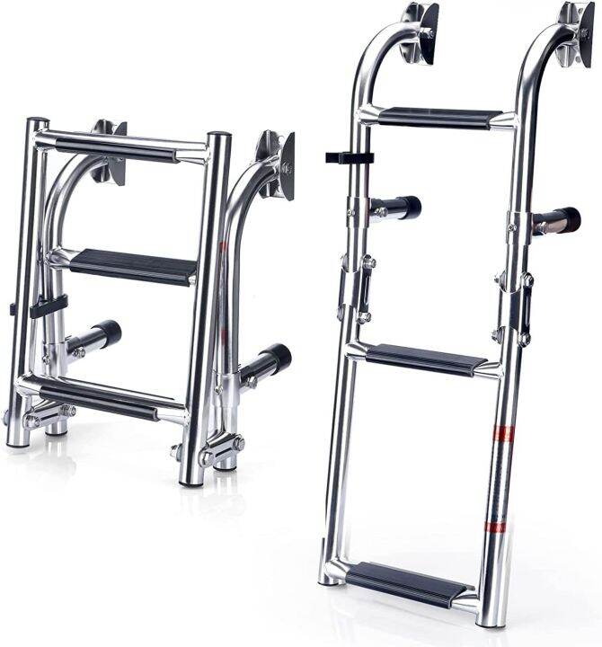 Boat Accessories Marine 3 Step Folding Ladder Boat Marine Stainless