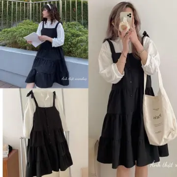 28 Cách mix đồ với váy yếm mùa đông cực xinh dành cho bạn