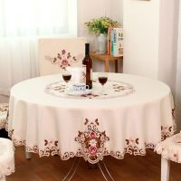 【cw】 European Lace Round table cover cloth dinning table cloth tea table cover tablecloth decorations coffee table for living room ！