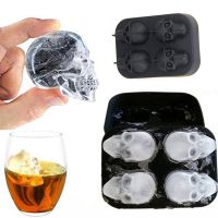 3D Skull แม่พิมพ์ซิลิโคน Ice Cube ถาดแม่พิมพ์ Ice Cube Maker Ice Ball Mould วิสกี้ไวน์ค็อกเทล Ice Cube Mould Ice Ball Mould