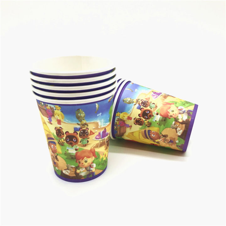 hot-animal-crossing-party-disposable-tableware-set-plates-cups-straws-flags-kids-birthday-party-baby-shower-decorations-supplies