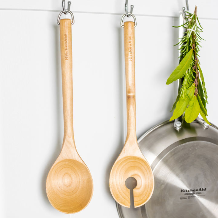 kitchenaid-birchwood-salad-servers-fork-and-spoon-light-wood-ช้อนส้อมสำหรับตักสลัด