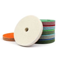 4 Diamond Sponge Polishing Pads Wet Use Buffing Wheel For Stone Marble Terrazzo Sandstone 7pcs/Set 100mm Abrasive Tool