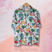 INFINITE เสื้อฮาวาย ผ้าพรีเมี่ยม อก 40-60 นิ้ว พิมพ์ลายฮาวายเซิฟ 533