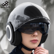 Circle Cool Motorcycle Open Face Helmet With Sun Visor Quick Release