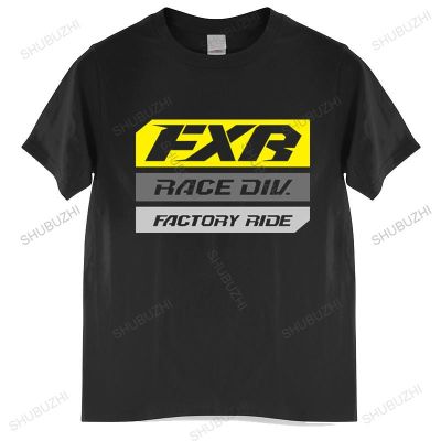 [COD]เสื้อยืดผ้าฝ้าย พิมพ์ลาย FXR Race Division Hi-Vis Snowmobile Offroad MotoCross ขนาดใหญ่ สีดํา แฟชั่นฤดูร้อน สําหรับ  J1IW