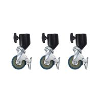 3PCS 22mm Photo Studio Universal Caster Wheel Tripod Pulley Heavy Duty for Light Stands/Studio Boom