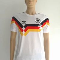 1990 Classic Retro Germany Home White Jersey Tops Germany National Team Jersey Soccer Memorial