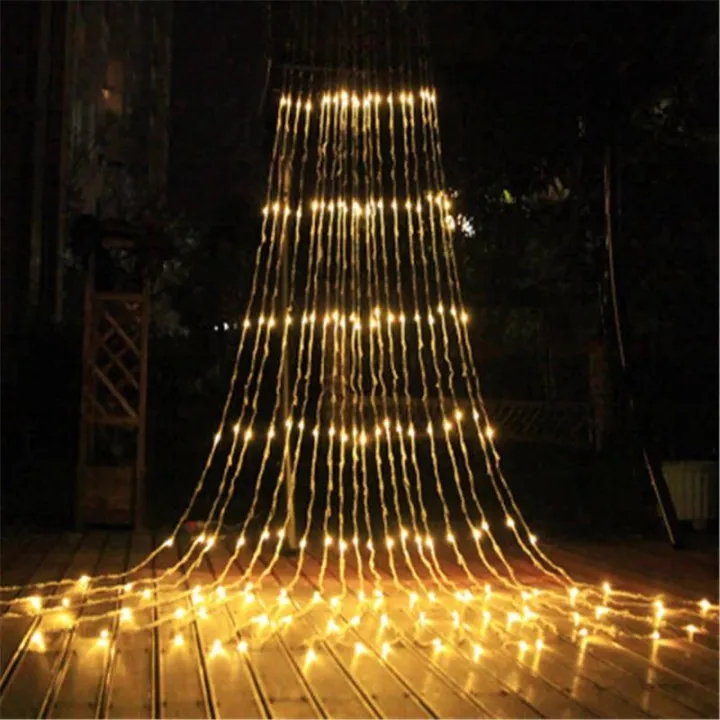 320LED Rainfall Curtain Christmas Lights Christmas Decor With ...