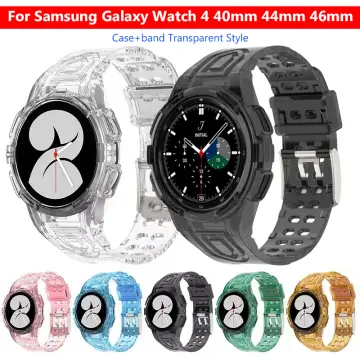 Transparent Case+Band for Samsung Galaxy Watch 6 5 4 40mm 44mm TPU belt  correa