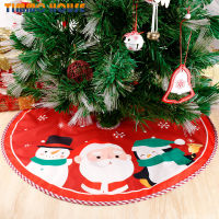 [Timmo House]Christmas Creative Exquisite Printed Tree Skirt Xmas Tree Bottom Decor Merry Christmas Soft Xmas Tree Cover Decoarations For Home Ornaments