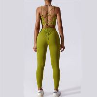 【YD】 Seamless Ribbed Set Workout Outfits for Athletic Wear 2PCS Sport Shorts Waist Leggings Gym Clothing