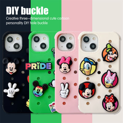 Silicon Excellent Quality Colorful Wear Fashion Sporty Sense Pink Pinky Style Fancy Crocs Like Air holes Design for Charms For iPhone 14 13 12 11 Pro Max Case