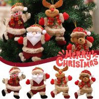 【So starry】จี้ตุ๊กตาซานต้าคลอสสำหรับแขวนตกแต่งต้นคริสต์มาส จี้ตุ๊กตาการ์ตูน Snowman ของตกแต่งวันคริสต์มาส