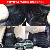 ยางปูพื้นรถยนต์Toyota Yaris (ปี 2006-13) พรมลายDIAMOND เต็มคัน 9 ชิ้น