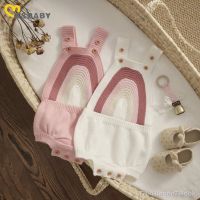 ✳◊✎ Ma baby-boy e girl macacão de malha com design arco-íris roupas macias para bebê 0 a anos