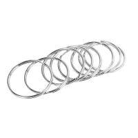 100X Quality 50mm Keyring Split Ring Set Heavy Duty Large Nickel Key Loop Sprung Hoop