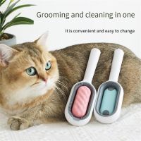 Clean Cat Dog Hair Removal Comb With Wipes Upgraded Pet Brush Kitten Accessorie With Water Tank Double Sided Hair Removal Brush Brushes  Combs